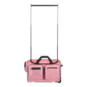 Pink Dance Competition Bag With Garment Rack, 23 Inch Rolling Dance Duffel, With Wheels & USB Port