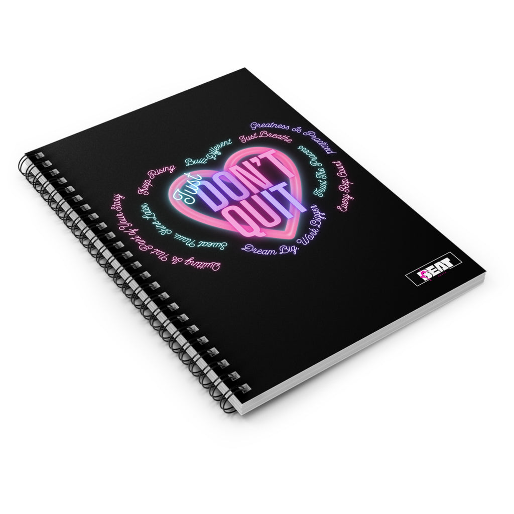 Beat Bratz “Don't Quit" Neon Heart Dance Inspo Notebook