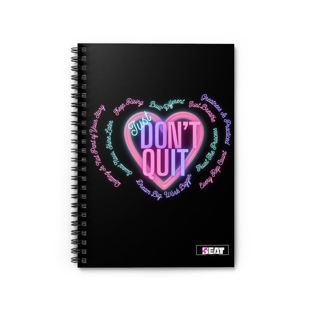 Beat Bratz “Don't Quit" Neon Heart Dance Inspo Notebook