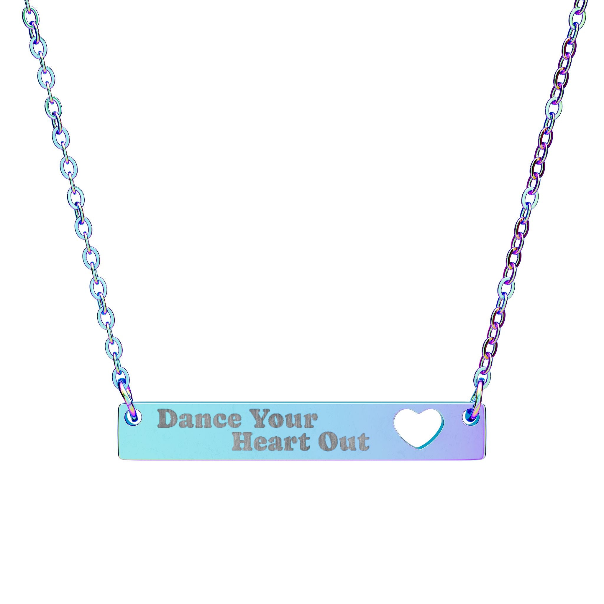 Dance Your Heart Out Engraved Pendant necklace
