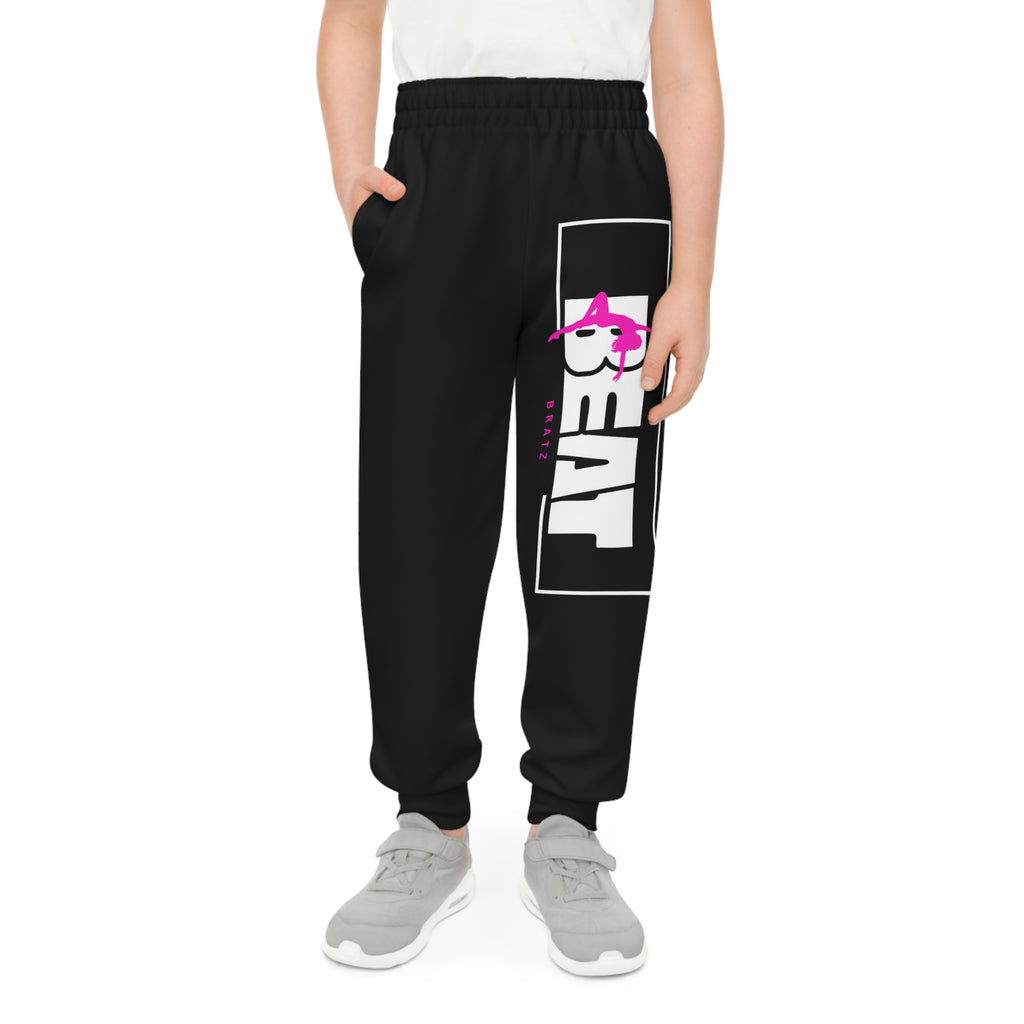 Youth Joggers — Cute Pink Unicorn 'Vibe' Graphic Sweatpants