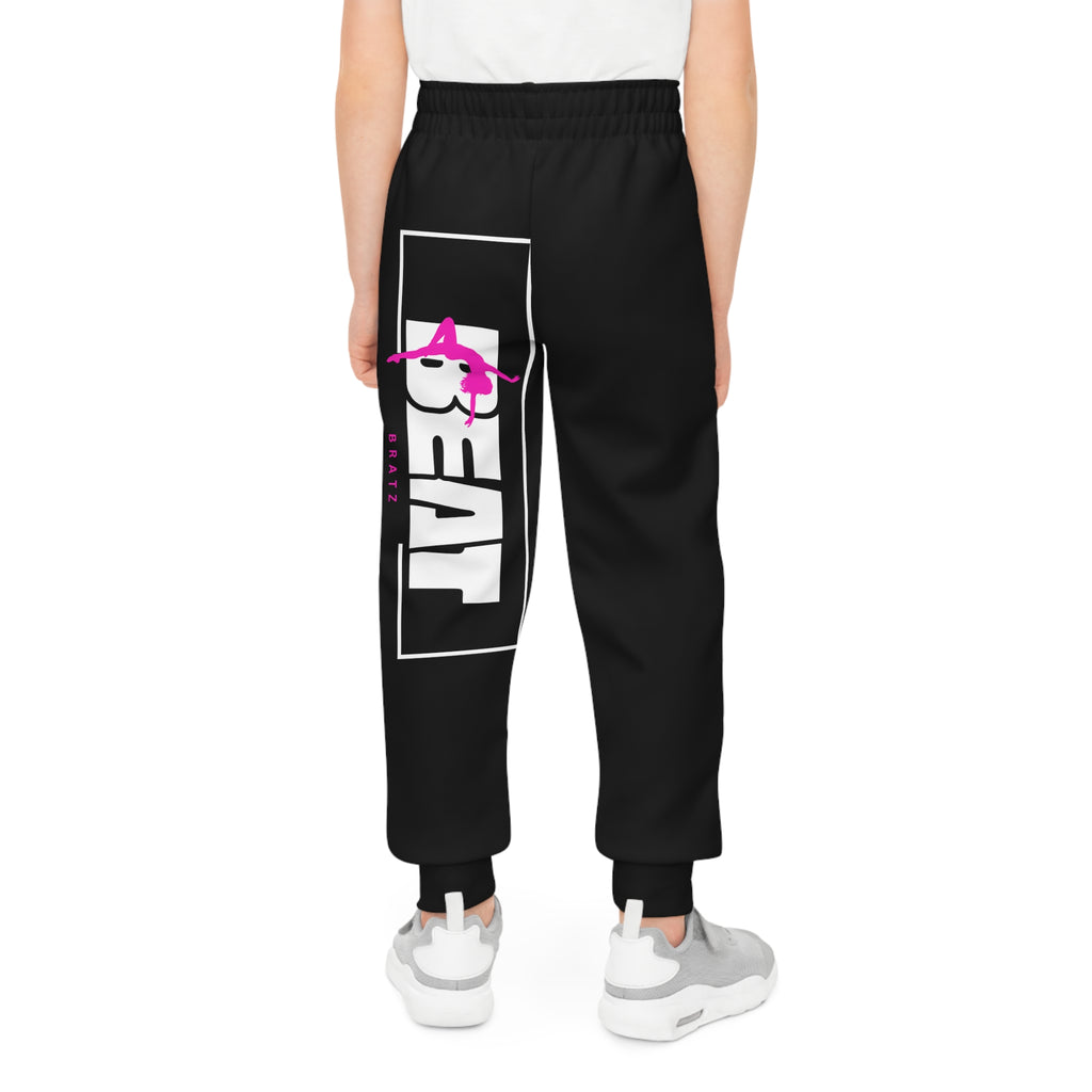 Youth Joggers — Cute Pink Unicorn 'Vibe' Graphic Sweatpants