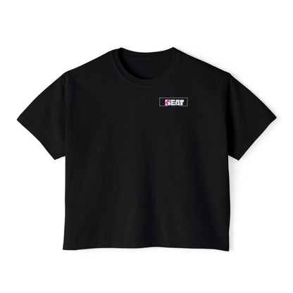 Dance Mom Energy Beat Bratz Crop Tee— Leopard  Print