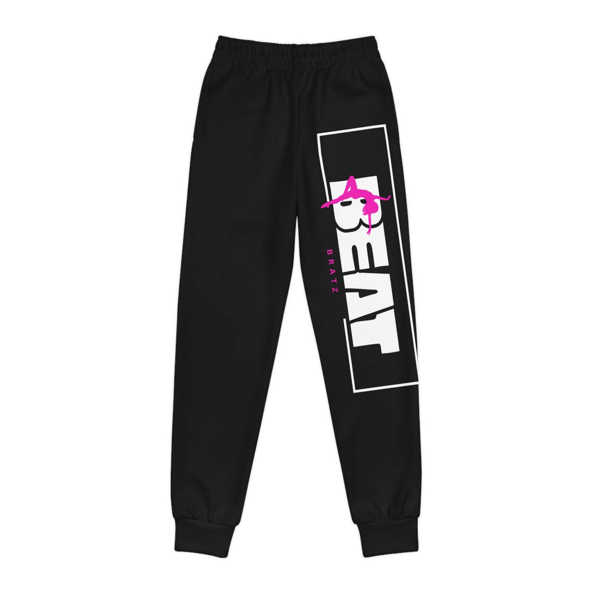Youth Joggers — Cute Pink Unicorn 'Vibe' Graphic Sweatpants
