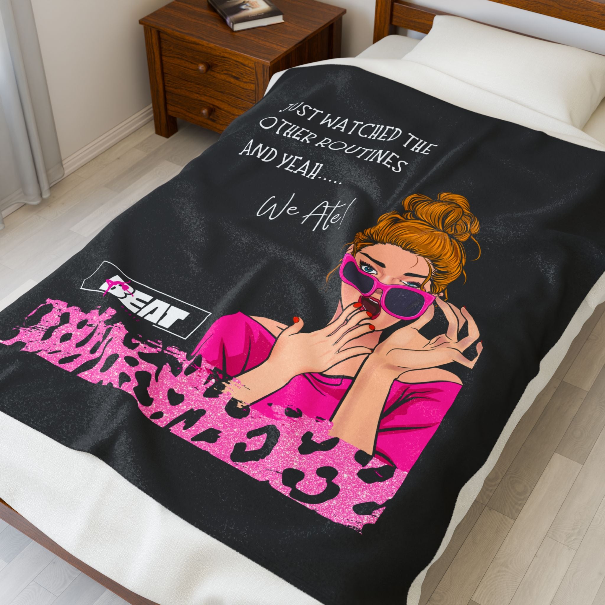 Beat Bratz -Just Watched the Other Routines Pop Art Girl Blanket 50x60
