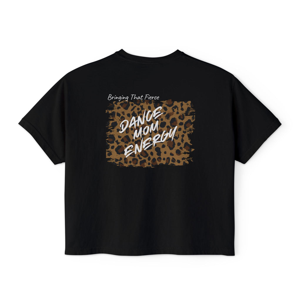 Dance Mom Energy Beat Bratz Crop Tee— Leopard  Print