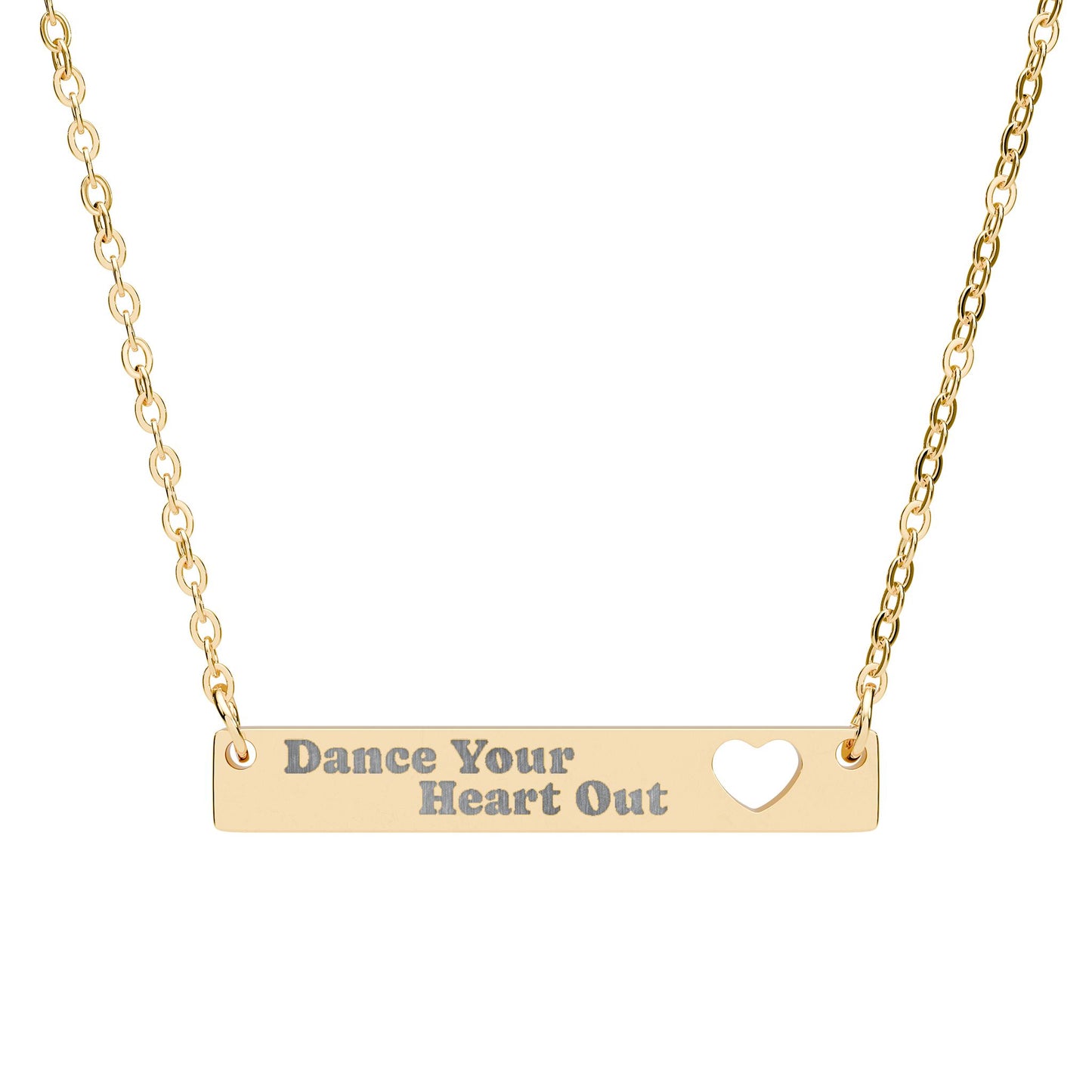 Dance Your Heart Out Engraved Pendant necklace