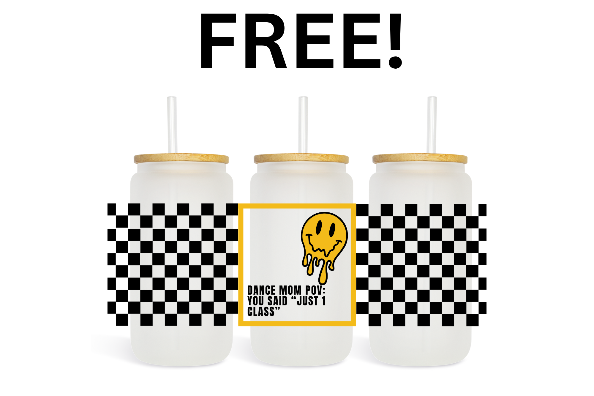 Dance Mom DTF UV Custom Wraps 5 pk + 1 FREE - 16 oz Wraps