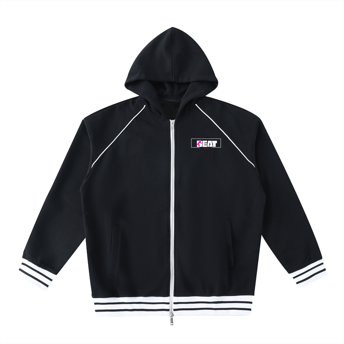 Teen / Adult Beat Bratz Striped Trim Zip-Up Hoodie Jacket